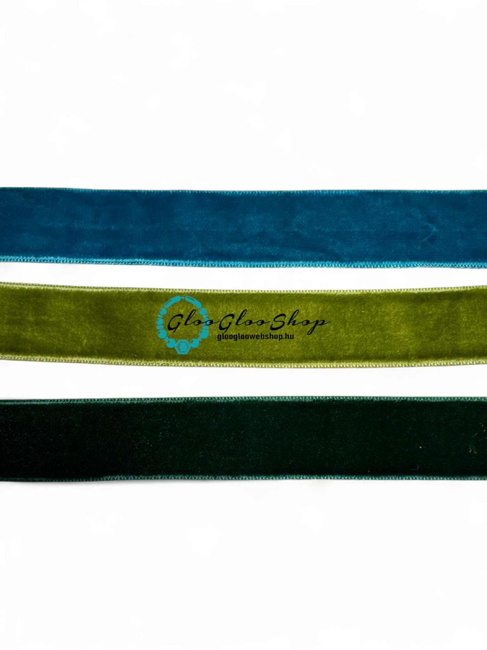 Bársony szalag 20 mm - menta zöld
